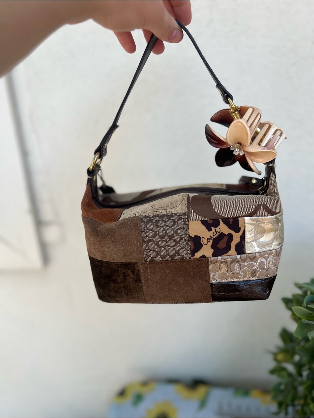 Coach Mini Patchwork Signature Shoulder Bag - Picture 6 of 7
